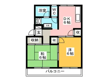 豊玉マンション(2DK/3階)の間取り写真