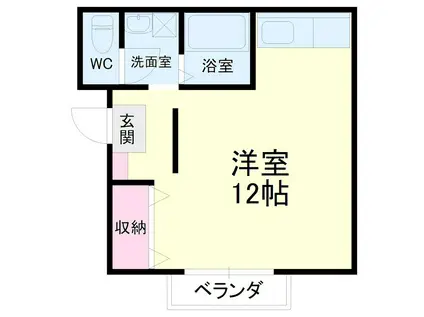 連子川ビル(ワンルーム/3階)の間取り写真