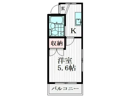 アーバンコートユキ(1K/3階)の間取り写真