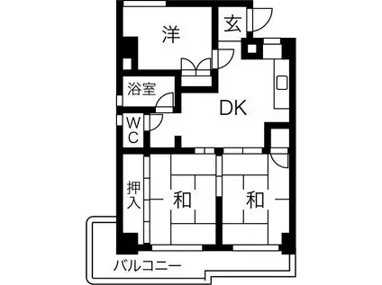 メゾン小六(3DK/7階)の間取り写真