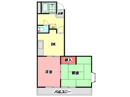 マンション弥生(2DK/2階)の間取り写真