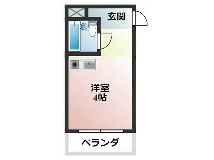 アリーヴェデルチ小阪(ワンルーム/6階)の間取り写真