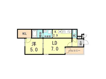 フジパレス甲子園III番館(1LDK/1階)の間取り写真