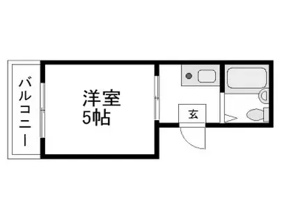 シティヴィラ尼崎(ワンルーム/3階)の間取り写真