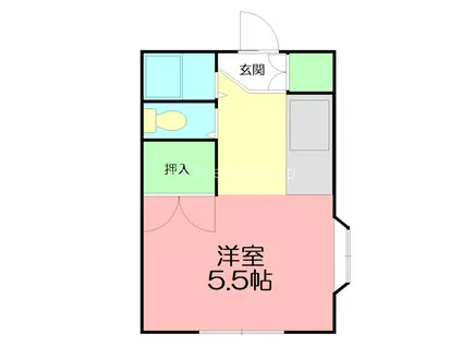 ファミリーコーポ笈川F(ワンルーム/1階)の間取り写真
