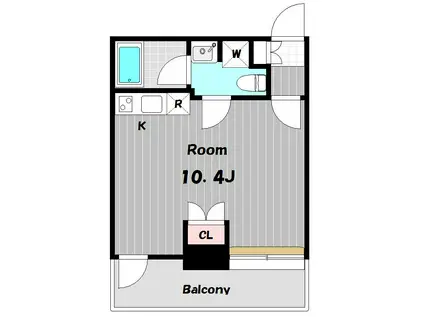 コスモリード川崎(ワンルーム/9階)の間取り写真
