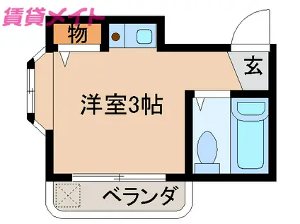 ミューズパレス大黒田(ワンルーム/1階)の間取り写真