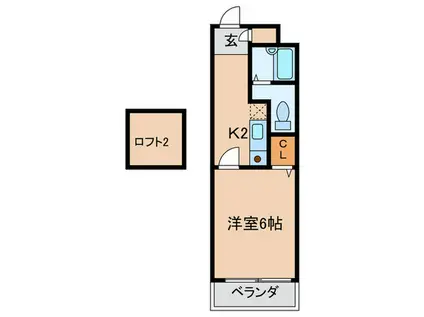 小蔵ハイム(1K/3階)の間取り写真