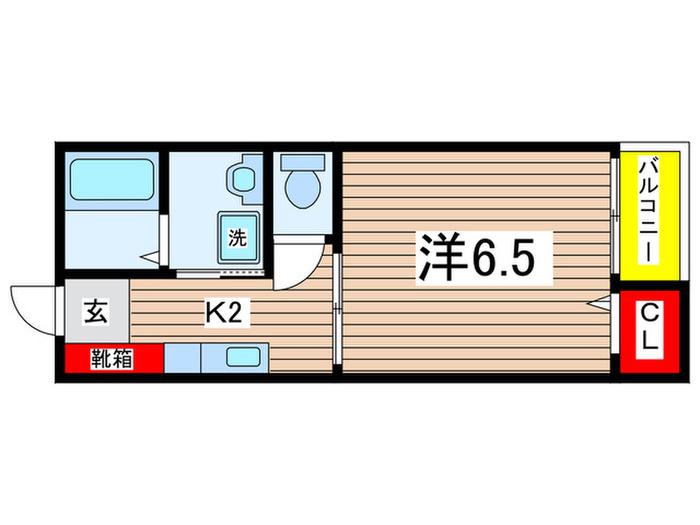 ブルーハイムPART5(1K/2階)の間取り写真