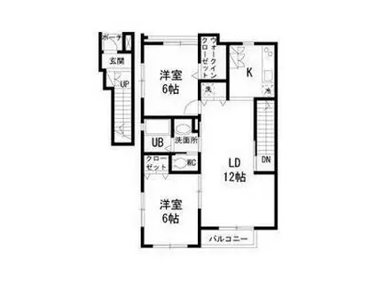 QUEEN ANNE(2LDK/1階)の間取り写真