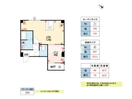 プランドール六ツ門II(1LDK/3階)の間取り写真