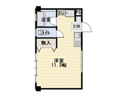 アヴェニュー(ワンルーム/3階)の間取り写真