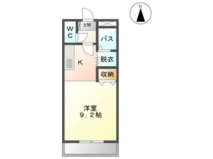 リヴィエールナワ(ワンルーム/2階)の間取り写真