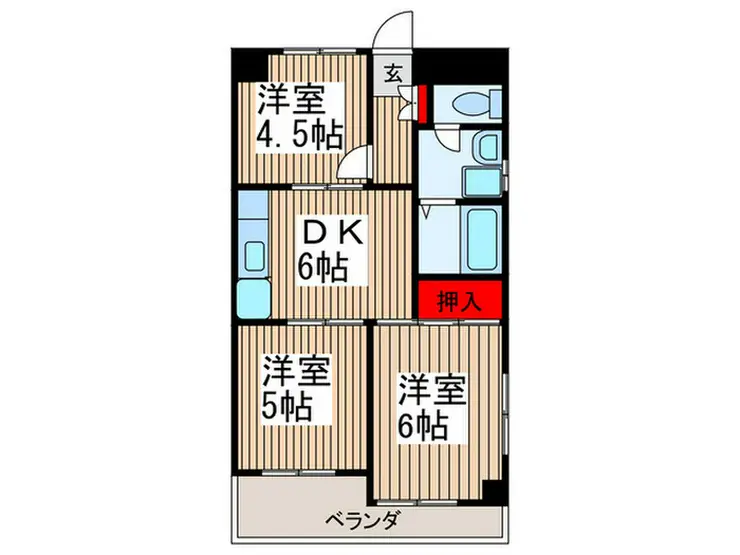 カルム越谷 2階階 間取り