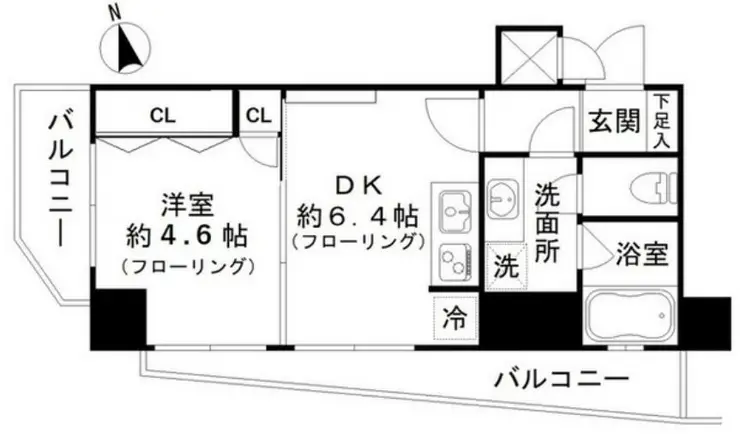 エクセリア荻窪 7階階 間取り