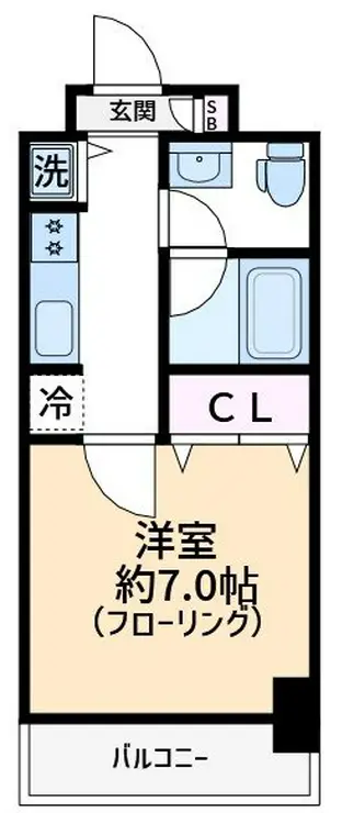 スカイコートパレス大島 7階階 間取り