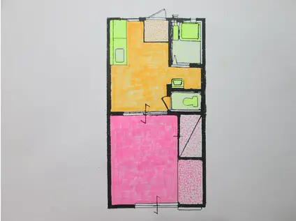 サンコートよつば(1K/1階)の間取り写真