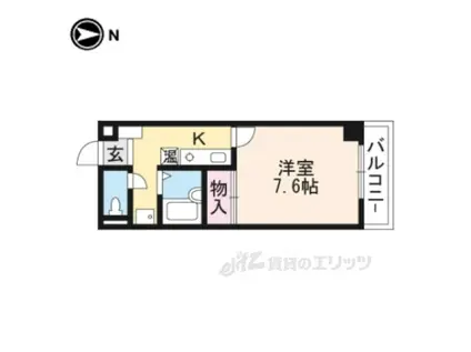 マジェスト旭(1K/3階)の間取り写真