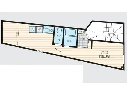 インス・トリューメンII(ワンルーム/5階)の間取り写真