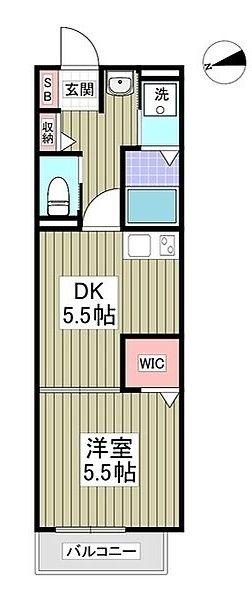 BUENA CASA 西千葉(1DK/3階)の間取り写真