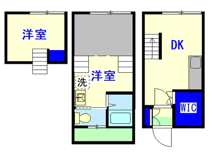 キャリコハウス(2DK/2階)の間取り写真