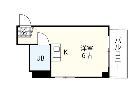 里見ビル(ワンルーム/4階)の間取り写真