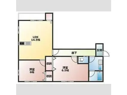 YS4739(2LDK/1階)の間取り写真