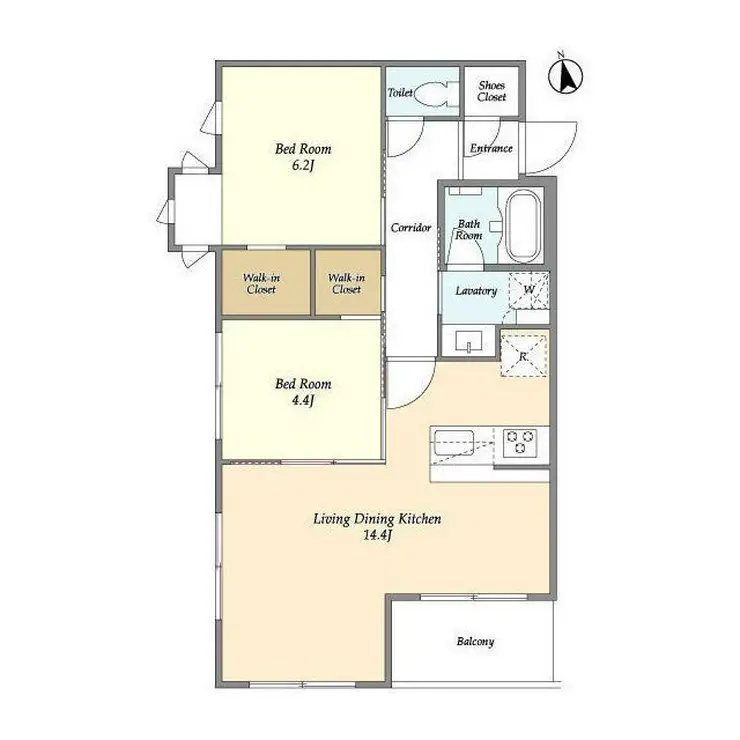 ガーデン東新宿 5階階 間取り