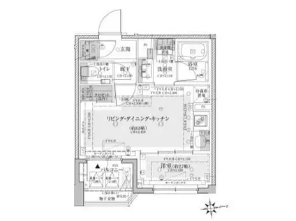 クレヴィア荻窪(1LDK/3階)の間取り写真