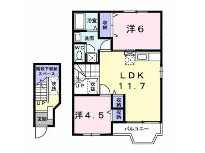 アイレットコートII(2LDK/2階)の間取り写真