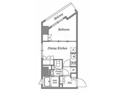 ラクレイス横濱関内(1DK/5階)の間取り写真