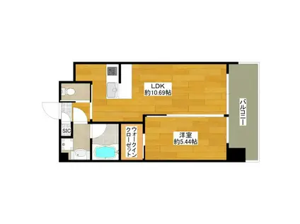 プレジオ吹田(1LDK/8階)の間取り写真