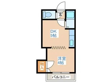 メゾン・ド・シャルム(1DK/4階)の間取り写真