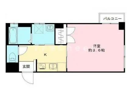 東本町パレス(1K/2階)の間取り写真