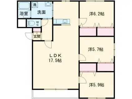 ロイヤルコート駒場(3LDK/4階)の間取り写真