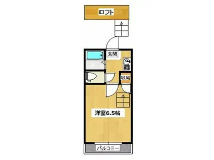 リッチモンド太田南(1K/2階)の間取り写真