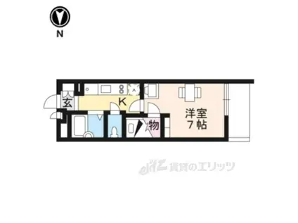 レオパレスルエスト(1K/3階)の間取り写真