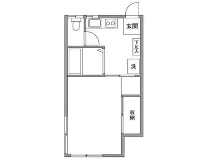 安曇野荘(1K/1階)の間取り写真