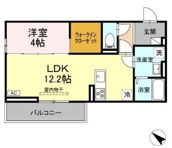CLASSEUM盛岡駅前 II(1LDK/1階)の間取り写真