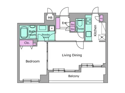 リテラス学芸大学(1LDK/3階)の間取り写真