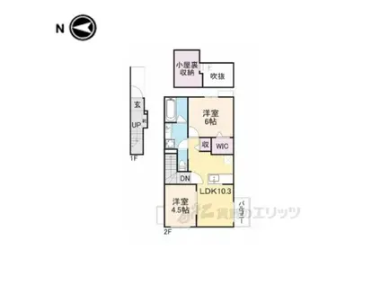 カーサベルデⅡ(2LDK/2階)の間取り写真