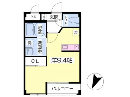ニッカン105(ワンルーム/3階)の間取り写真