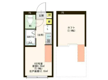 ハーモニーテラス高円寺北(ワンルーム/1階)の間取り写真