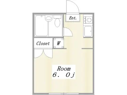 ファインコート目黒(1K/2階)の間取り写真