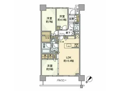 パークホームズ豊洲ザレジデンス(3LDK/18階)の間取り写真