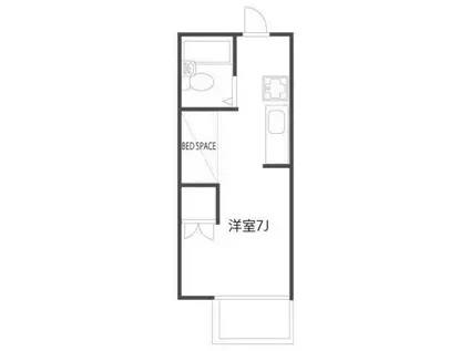 キャンパスクルー(ワンルーム/1階)の間取り写真