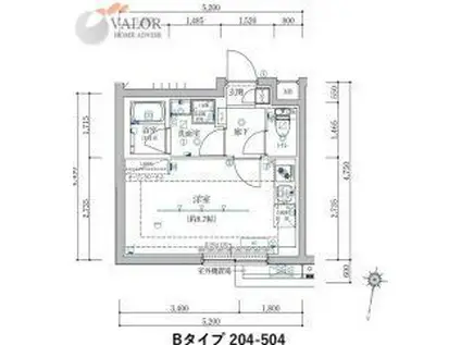 MAXIV BASIC 横浜吉野町(ワンルーム/4階)の間取り写真