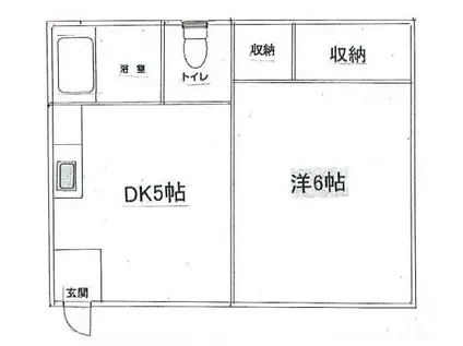 メゾン日野(1DK/1階)の間取り写真