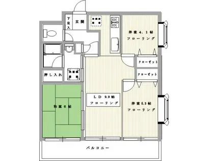 NICアーバンハイム平塚(3LDK/3階)の間取り写真