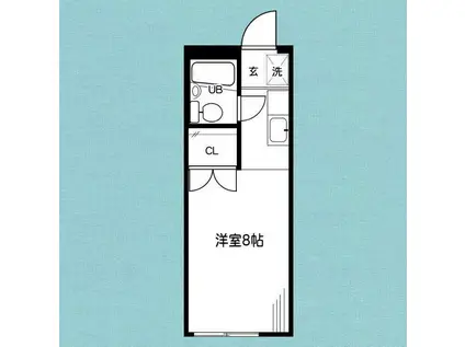 コーポ青山(ワンルーム/1階)の間取り写真